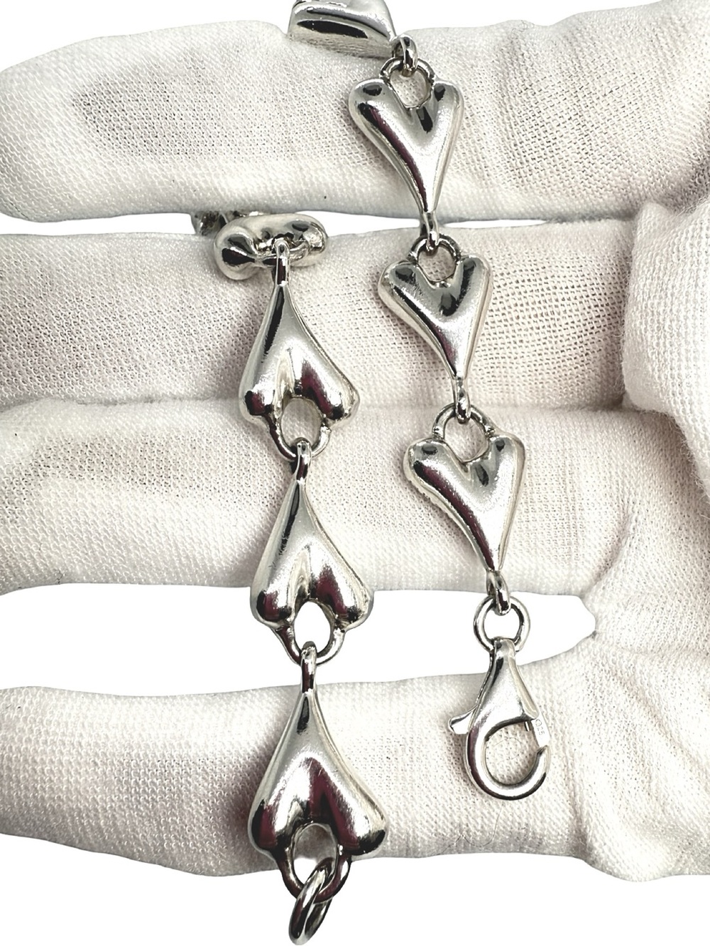 Designer! RLM Designer Silver Heart Charm Link Bracelet - Women Jewelry! - Picture 9 of 11